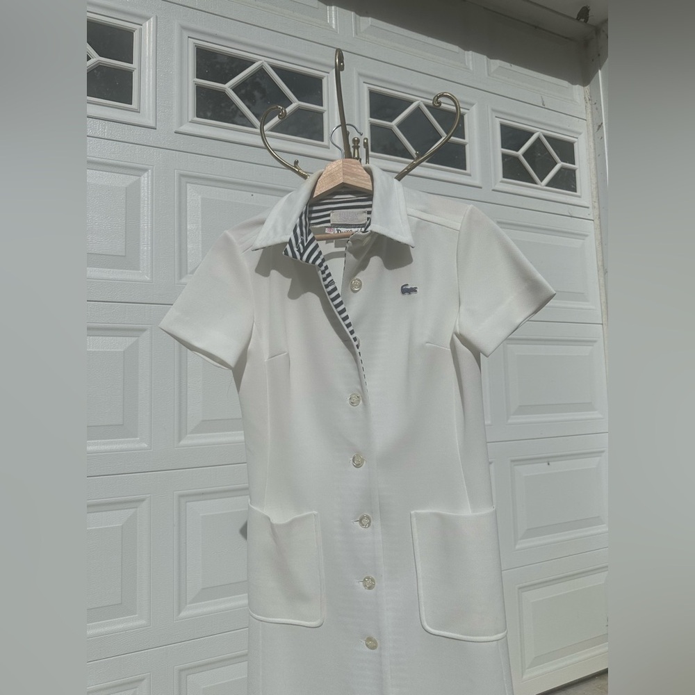Vtg 1960’s David Crystal For Bergdorf Goodman New York White T Shirt Dress 12 - Picture 5 of 11